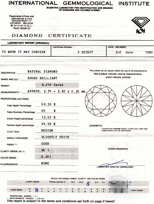 Foto 9 - Diamant IGI Zertifikat 0,214ct River E VS1, D5303