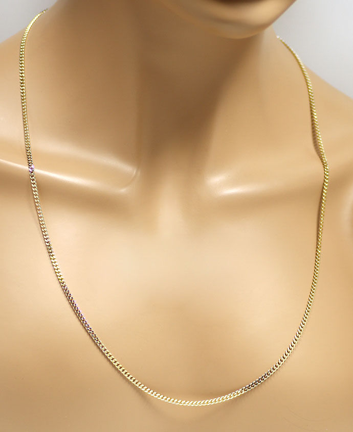 Foto 4 - Massive Flachpanzer Halskette Goldkette in 14K Gelbgold, K3039