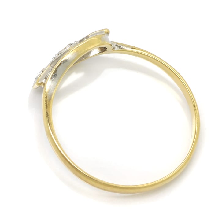 Foto 3 - Antiker filigraner Diamantenring in Platin und Gelbgold, S1759